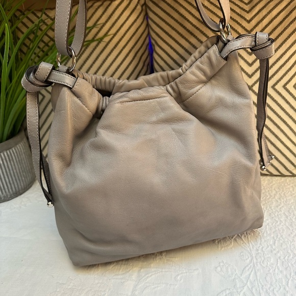Michael Kors Gray Drawstring Crossbody/Shoulder Bag - Picture 8 of 13